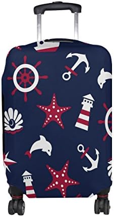 LAVOVO Anchor Starfish Lighthouse Luggage Cover Suitcase Protector Carry On Covers