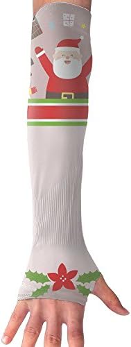 Sports Arm Sleeves Sisha Claus Merry Christmas Unisex Sun Block UV Protection Warmer Cooler Band Protective Hands Arm Cover