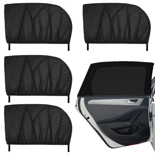 Tendine Parasole Auto Bambini Per Finestrini Laterali, Parasole Auto Bambini In Rete Elastica Traspirante, Protezione Uv E Privacy, Anti Zanzare, Vetri Apribili, Per Bambini E Animali