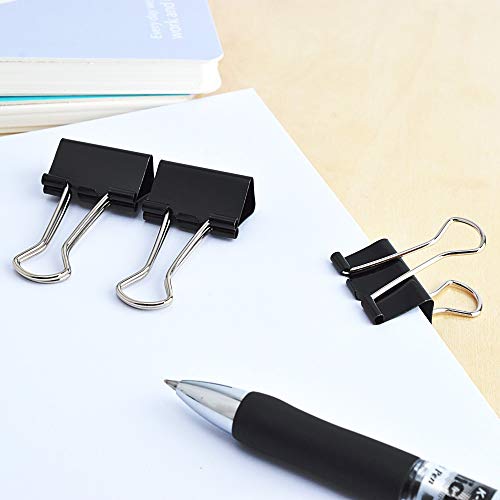 MROCO 48 PCS Binder Clips, Small 1 inch Width, 1/2 inch Paper Holding Capacity, Paper Clamps Binder Clamps for Office, Home, Schools, Kitchen Home Usage (Black) - Thumbnail 6