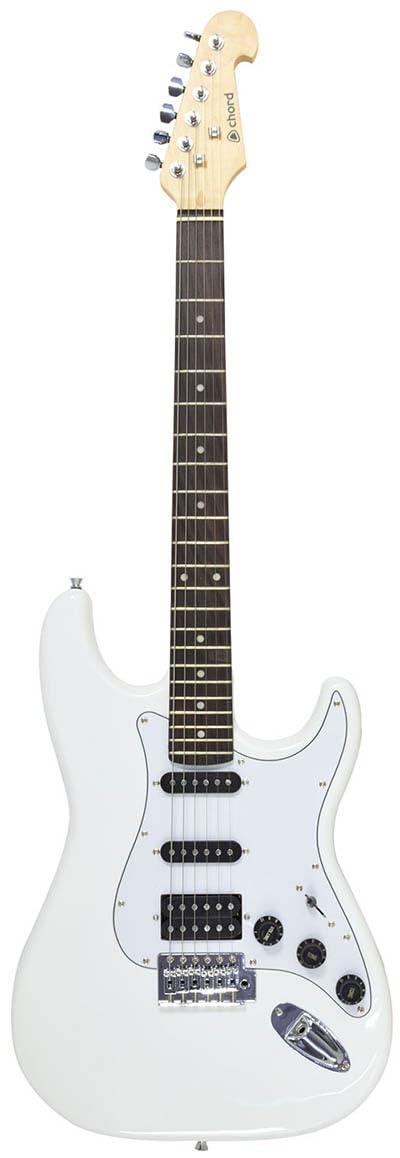 Chord | CAL64 Electric Guitars with H-S-S Pickups | Vintage White