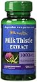 Puritan's Pride 2 Pack of Milk Thistle 4:1 Extract 1000 mg (Silymarin) Puritan's Pride Milk Thistle 4:1 Extract 1000 mg (Silymarin)-90 Softgels
