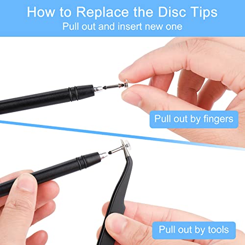 Stylus Pen for iPad (2 Pcs), Fine Point Capacitive Stylus Pens Touch Screens for Apple/iPhone/Ipad pro/Mini/Air/Android/Microsoft/Surface All Touch Screens - Black/Black