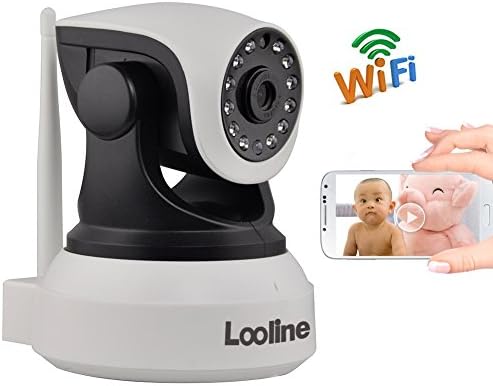 Looline 720p Wifi Security Camera Remote Surveillance and Review Pan/Tilt/Zoom 2-Way Audio Network Webcam Night Vision HD Video Recording Baby Monitor For Indoor