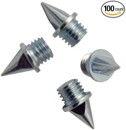 1/4 inch SpeedSpikes Stainless Steel Track and Cross Country Spikes Pyramid Track Shoe Spikes (Bag of 100)