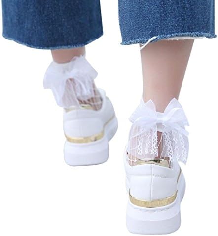Geyou Women Socks,Lace Mesh Fish Net Short Sock Ruffle Fishnet Ankle Socks for Girl