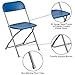 Flash Furniture Hercules Series Plastic Folding Chair - Blue - 650LB Weight Capacity Comfortable Event Chair - Lightweight Folding Chair