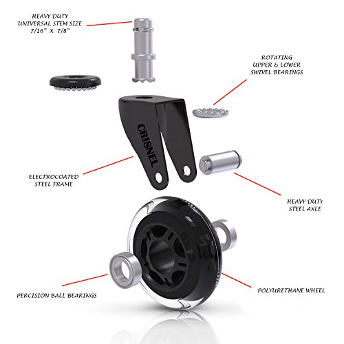 Office Chair Rollerblade Caster Replacement Wheels Perfect Heavy Duty Furniture Tire Wheel