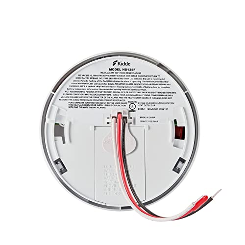 Kidde Heat Detector, Hardwired with Battery Backup & 2 LEDs
