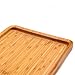 Bamber Large Size Bamboo Serving Tray, Rectangular, 15.5 x 11.8 x 0.8 Inches