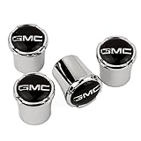 Denali GMC Tire Valve Stem Caps - Black Logo - USA Quality