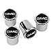 Denali GMC Tire Valve Stem Caps - Black Logo - USA Quality