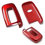 iJDMTOY (1 Exact Fit Gloss Metallic Red Smart Remote Key Fob Shell for Hyundai Veloster Sonata Elantra Genesis Kia Optima Forte (Please Double Check The Year/Fitment in Description)