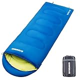 FUNDANGO 4 Season Cool Cold Weather Adults Sleeping Bags for Camping Hiking Backpacking Lightweight, 41F – 32F, Compression Sack Included