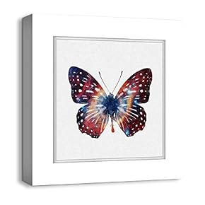 Canvas Wall Art Colorful Butterflies Photo...