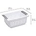 Sterilite 16608006 Small Stacking Basket, White Basket w/ Titanium Accents, 6-Pack