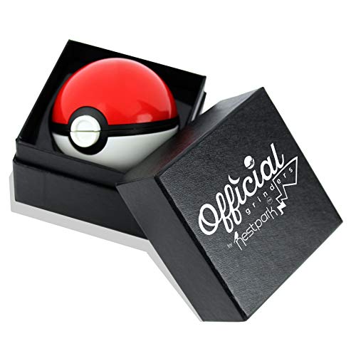Official Pokeball Herb Grinder (Large) 2.7 Inches - With BONUS Scraper Tool - Cool Grinders For Herb & Spice With Catcher - 3 Part Grinder by Nestpark