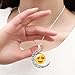 Lady Sweet Love Eyes Glass Rhinestone Necklace Stainless Steel Chain Collar Necklace