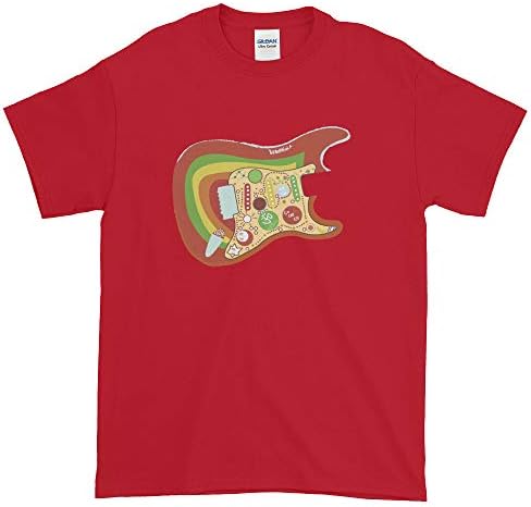 Pigeon Street Tees Inspired by George Harrison T-Shirt Psychedelic Guitar