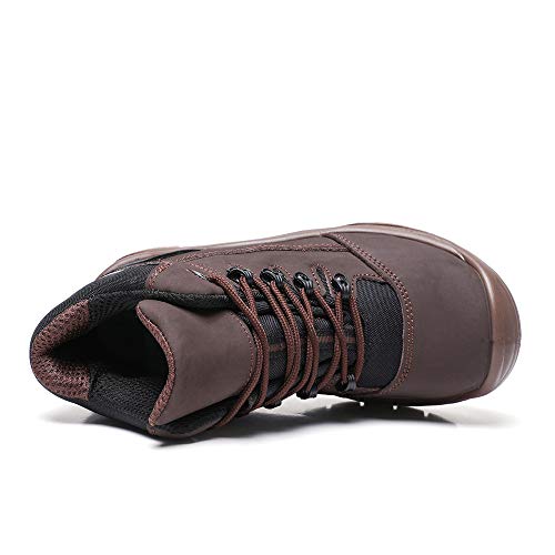 DRKA Men's Steel Toe Work Boots Water Resistant Safety Shoes(18950-brn-40) - Thumbnail 6