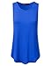 DRESSIS Women's Sleeveless Round Neck Flared Loose Fit Soft Tank Top SKY 2XL