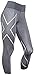 2XU Women's Mid-Rise 7/8 Compression Tights, Dark Slate/Bone Print, Small