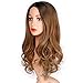 AISI HAIR Long Brown Ombre Wavy Wig Two Tone Curly Big Wavy Wig Heat Resistant Synthetic Honey Blonde Wavy Hair for Women