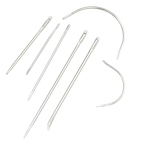 Fujiyuan 10 pcs Needles Upholstery Repair Hand Seven Styles canvas Leather Carpet Leather Carpet Sewing Pin Kit