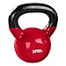 SPRI Kettlebell Weights Deluxe Cast Iron Vinyl Coated Comfort Grip Wide Handle Color Coded Kettlebell Weight Set (Available in 5, 8, 10, 12, 15, 18, 20, 25, 30, 35, 40, 45, 50 Pounds)