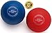 Lacrosse Balls Massage Ball Therapy - Myofascial Tension Release, Fascia Release, Massage Balls for Foot, Massage Balls for Back, Trigger Point Therapy Balls, Yoga, Pack of 2 Balls (Red Blue)