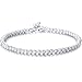 MENSO Women's Korean Popular 925 Sterling Silver Plated Pearl Type Beads Chain Bracelet Bangle
