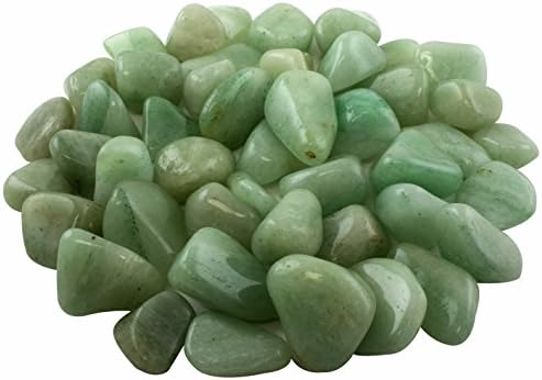 Crystal Allies Materials: Wholesale 3lb Tumbled Green Aventurine Stones from Brazil - Large 1/2" to 1" Polished Natural Stones for Reiki Crystal Healing *Wholesale Lot*
