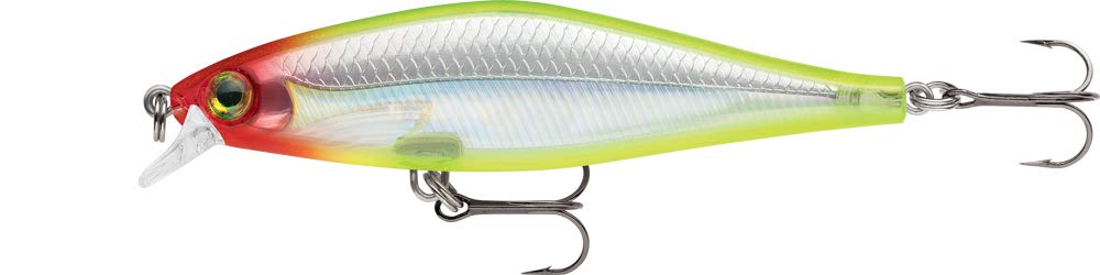 Rapala Shadow Rap Shad Lure with Two No. 6 Hooks, 0.9-1.2 m Swimming Depth, 9 cm Size, Clown