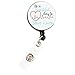 Doctor or Nurse I.D. Badge Reels with Clip. Unique Designs. (Beautiful Day w/Red Heart)