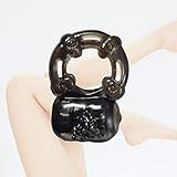 Vibrating Cock Ring for Men and Couples Sex Toy by Healthy Vibes | Soft & Stretchy Penis Ring Vibrator Black | Last Longer in Bed & Get Harder Erections