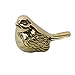 sankontran Handmade Metal Cast Brass Cute Bird Figurines Fluffed Sparrow Statue Wall Art Table Decor Ornament Two-Way Purpose Used for Home Decor(Style 1)