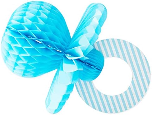 Blue Panda Honeycomb Pacifier Centerpiece Baby Boy Shower Party Decor (6 Pack)