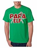 Allntrends Men's T Shirt Papa Elf Ugly Christmas Cool Holiday Gift Idea