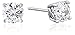 Platinum Plated Sterling Silver Pendant Necklace and Stud Earrings set with Round Cut Swarovski Zirconia (1.31 cttw)