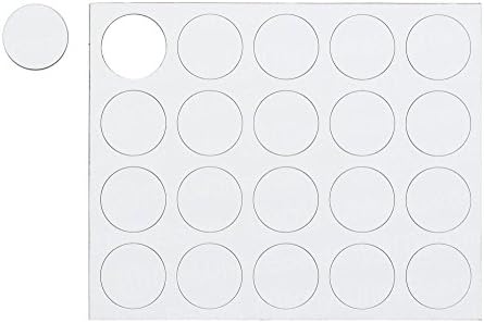 3/4" White Circle/Colored Magnetic Shapes and Indicators for Planning/Scheduling Boards 20/Pkg