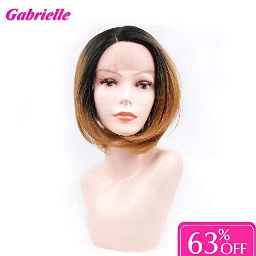 Gabrielle short ombre synthetic lace front wigs for wom…