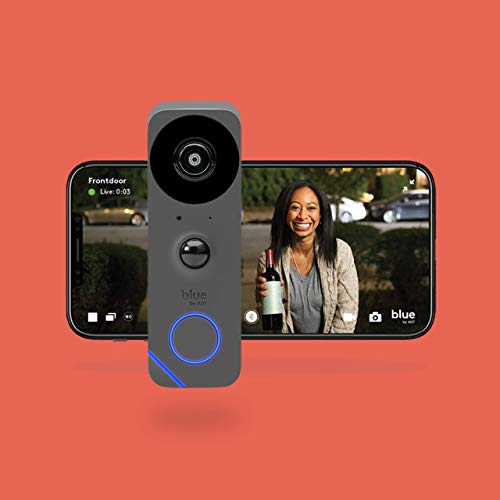 Blue by ADT Doorbell Camera HD Video Doorbell 2Way Talk Night