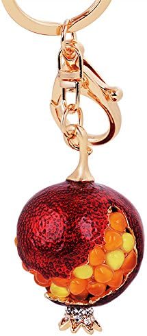 KPHY Creativity Gifts Crystal Diamond Cute Pomegranate Car Key Chain Female Bag Pendant Key Chain Jewelry.