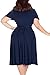 Nemidor Women's V-Neckline Stretchy Casual Midi Plus Size Bridesmaid Dress (16W, Blue)