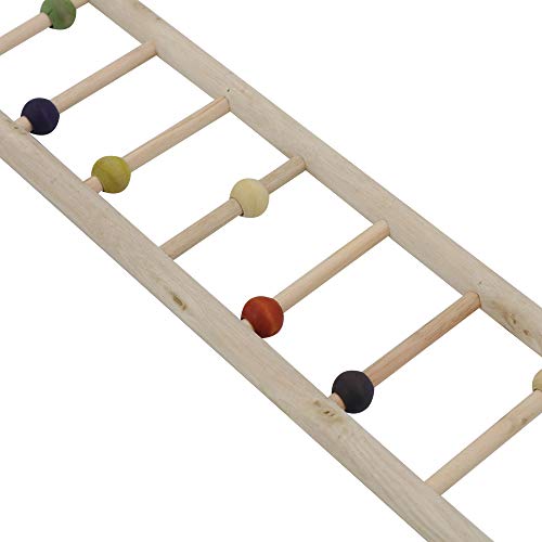 image for YINGGE Wooden Bird Ladder Toy, Parrot Climbing Hanging Ladders Perches