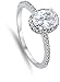 CHOOSE YOUR COLOR Sterling Silver Oval Halo Ring