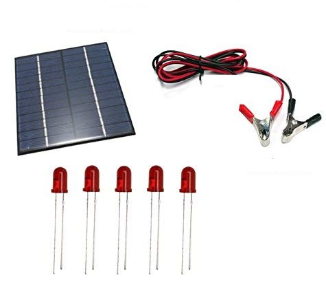 Melodys Solar Panel Powered LED Light 6 V 2 W Polycrystalline Solar Panel For Engineering Project Use 114X70X70 mm