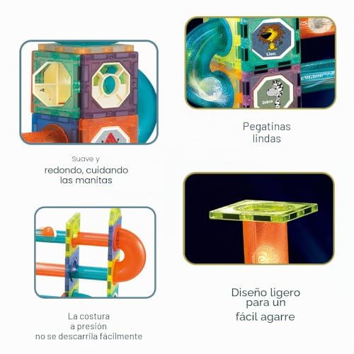 morkka Magnetic Building Blocks, 75 PCS Kids Toys, 3D Educational Game, Track Building Gift for 3+ Boys and Girls (75PCS)