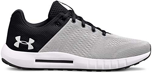 Under Armour womens Micro G Pursuit Running Shoe, White (103)/Black, 7.5