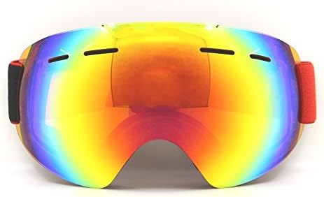 CongJi Adult Frameless Snowboarding Snowmobiling Ski Goggles Anti Fogging Double Layer Lens (Blue Red)